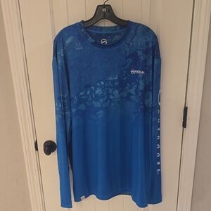 Magellan Outdoors Blue Patterned Shirt